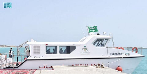Jazan governor inaugurates sea ambulance service in Farasan Island