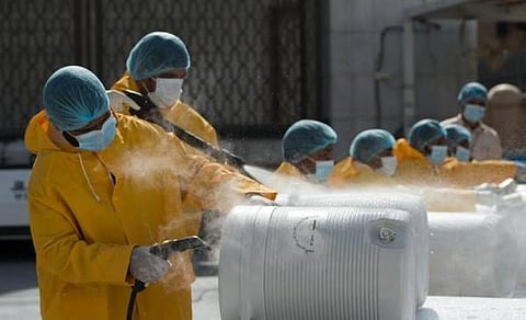 Zamzam containers at Haram Mosque cleaned and sterilized daily