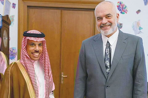 Saudi foreign minister meets Albanian premier in Tirana