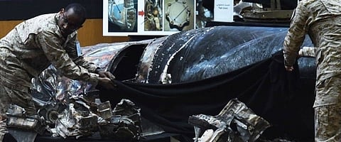 A missile launched by the Houthi militia burned three civilian vehicles in Ahad Al Masarihah in Jazan Region. (File photo)
