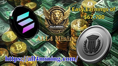Solana (SOL) Holders Earn $67,700 per Day Through ALL4 Mining Cloud Mining Service Provider
