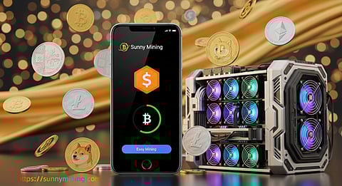 Sunny Mining has recently released a mobile cloud mining app: zero threshold to mine Bitcoin BTC, Dogecoin DOGE, and LTC