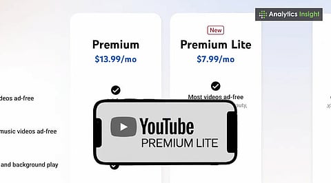 YouTube Premium Lite Price Announced in India With Limited Features