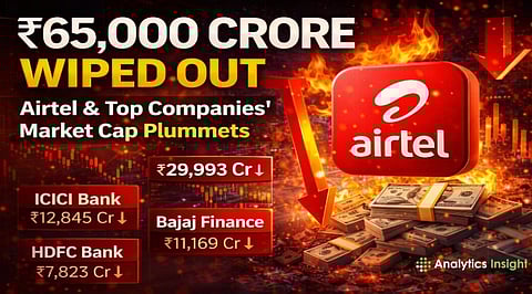 Top Companies See Sharp Market Cap Decline, Airtel Biggest Laggard