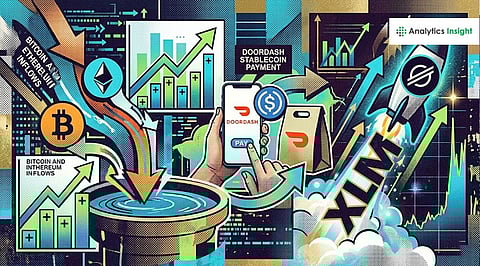 Crypto News Today: Bitcoin and Ethereum Inflows, DoorDash Stablecoin payment, and XLM Surge