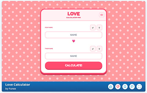 Find Your Match With Love Calculator on Funox