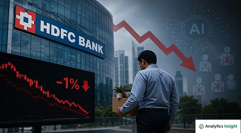 HDFC Bank Stock Falls 1% as AI-Led Workforce Cut Sparks Market Watch