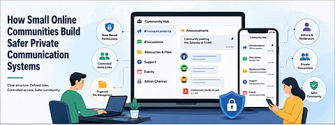 Small Online Communities Build Safer Private Communication Systems