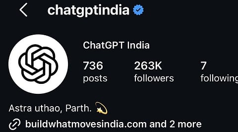 ChatGPT India’s New ‘Astra Uthao, Parth’ Instagram Bio Is A Lesson In AI Localisation.