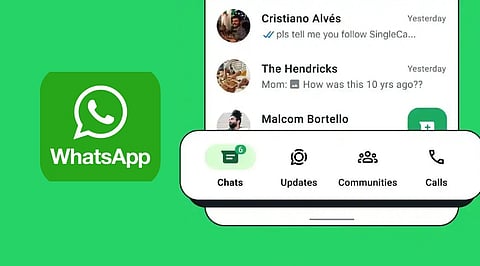WhatsApp Tests New Android UI With Circular Tab Indicator for Bottom Navigation Bar.
