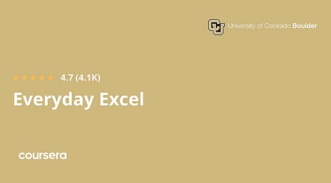 Everyday Excel Specialization