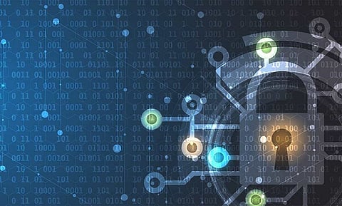 Cyber security and information or network protection. Future cyber technology web services for business and internet project