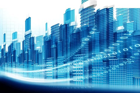 3d render of urban city