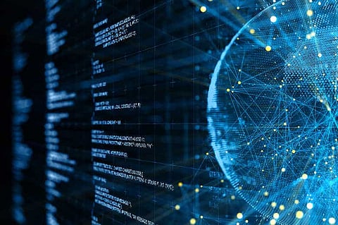 Abstract Digital network communication digital concept