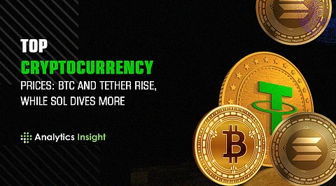 Top Cryptocurrency Prices: BTC and Tether Rise, While SOL Dives More