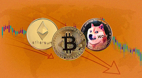 Cryptocurrency Prices: Bitcoin and Ethereum Down, DOGE Biggest Gainer