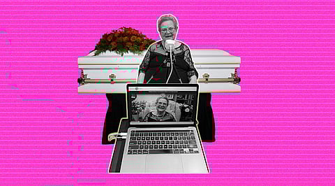 A Dead Woman Consoles her Kin at her Funeral, Thanks to AI