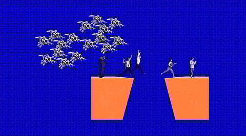 Robot Army of Bees can be More Dangerous Than an Army of Humanoids