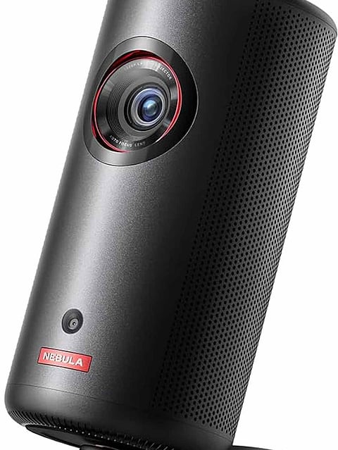 The Anker Nebula Capsule 3 Laser pocket projector has a brightness of 300 ISO lumens and a resolution of 1080p HD.