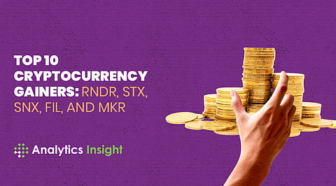 Top 10 Cryptocurrency Gainers: RNDR, STX, SNX, FIL, and MKR
