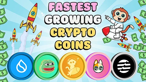 Top Fastest Growing Cryptocurrencies of 2023 and new crypto coin ApeMax. List Includes Big Eyes, Pepe Coin, Sui, and Aptos.