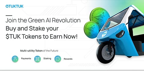 Bitcoin (BTC) and Ethereum (ETH) fell over 7% today. Investors jump on eTukTuk (TUK) Presale taking advantage of 382% Staking APYs