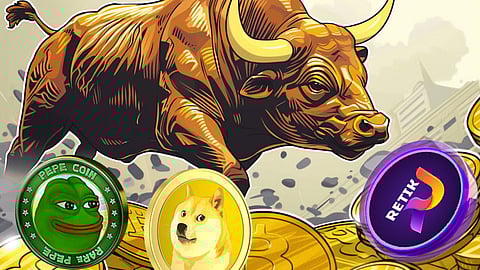 Bigger Than Bitcoin? These 3 Cryptos Will Return The Biggest Gains In 2024 Bull Run: Dogecoin (DOGE), Pepe Coin (PEPE), And Retik Finance (RETIK)