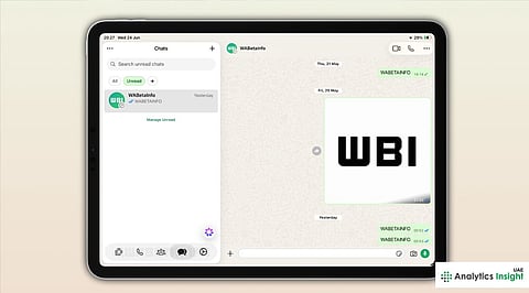 WhatsApp for iPad Receives