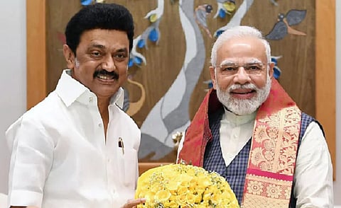 பிரதமர் மோடியுடன் மு.க. ஸ்டாலின்