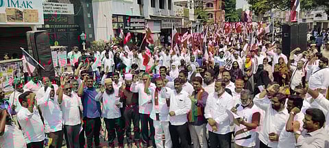 மனிதநேய ஜனநாயக கட்சி நடத்திய ஆர்ப்பாட்டம்