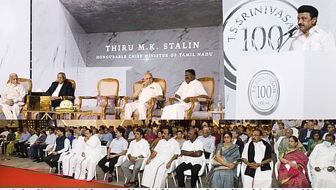 டி.எஸ்.சீனிவாசன் நூற்றாண்டு விழாவில் முதலமைச்சர் ஸ்டாலின் பேச்சு