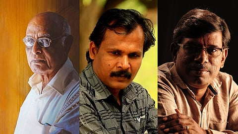 (இடமிருந்து)ஆ.சிவசுப்பிரமணியன், அழகிய பெரியவன், தமிழ்மகன்