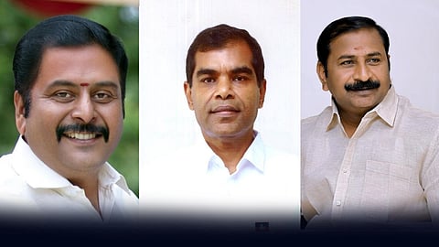 (வலமிருந்து) பிரகாஷ், ஆற்றல் அசோக்குமார், விஜயகுமார்