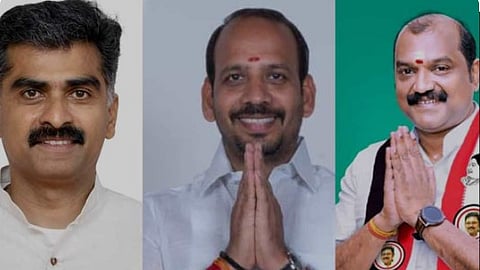 (வலமிருந்து) துரை வைகோ, கருப்பையா, செந்தில்நாதன்