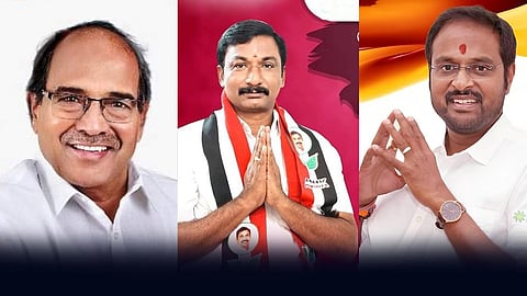 (வலமிருந்து) சுப்பராயன், அருணாச்சலம், ஏ. பி. முருகானந்தம்