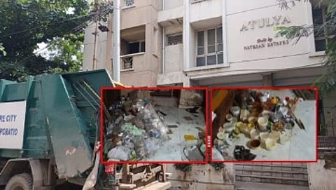 தாய்- மகள் வசித்து வரும் அடுக்குமாடி குடியிருப்பு