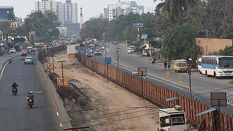 சென்னையில் நடைபெறும் மெட்ரோ ரயில் பணி