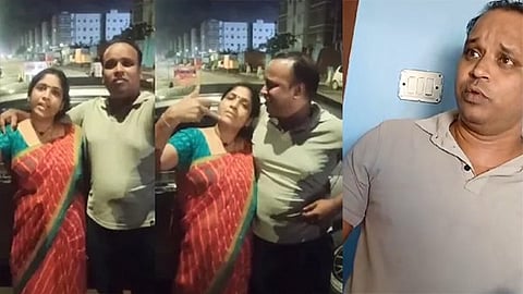 காவலருடன் வாக்குவாதத்தில் ஈடுபடும் சந்திர மோகன் - தனலட்சுமி