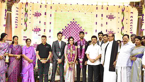 MKStalin wishes at Vaiko's grand daughter's marriage