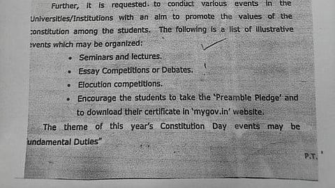 governor RNRavi's letter to VCs