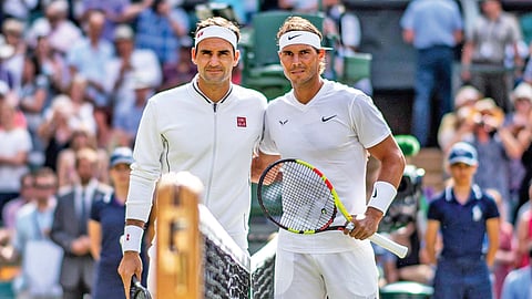tennis players Nadal and Federer