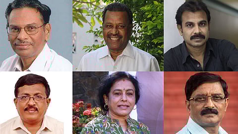 பொற்கிழி விருதுபெறும் அருணன், சுரேஷ் குமார இந்திரஜித், என்.ஸ்ரீராம், நெல்லை ஜெயந்தா,கலைராணி, நிர்மல்யா