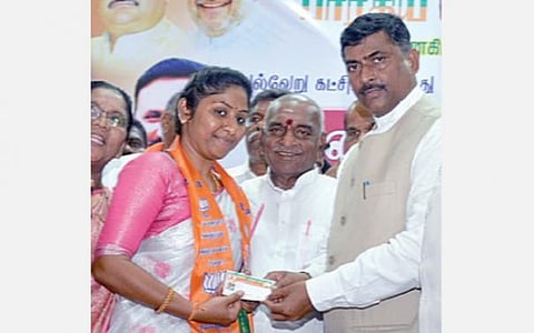 பா.ஜ.க.வில் வித்யாராணி இணைந்தபோது.. 2020 பிப்ரவரியில்!