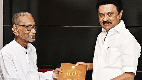 முதல்வர் ஸ்டாலினுடன் பழ. நெடுமாறன் சந்திப்பு!