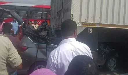 திருப்பதி அருகே பயங்கர விபத்து: 5 தமிழர்கள் சம்பவ இடத்திலேயே பலி!