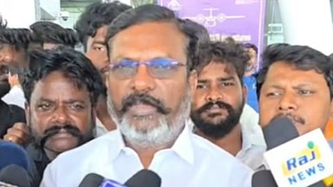 தி.மு.க. எதிரி, அ.தி.மு.க. என்ன?- விஜய்க்கு திருமா கேள்வி!