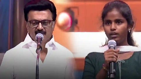 முதல்வர் ஸ்டாலின் - மாணவி பிரேமா