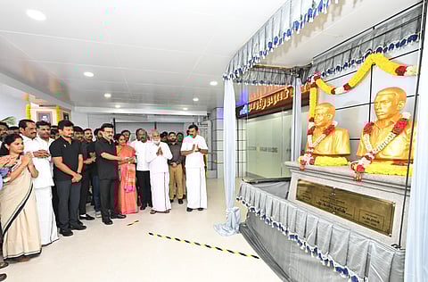 மொழிப்போர் தியாகிகள் நடராசன் - தாளமுத்து சிலைகளை திறந்து வைத்த முதலமைச்சர் மு.க.ஸ்டாலின்