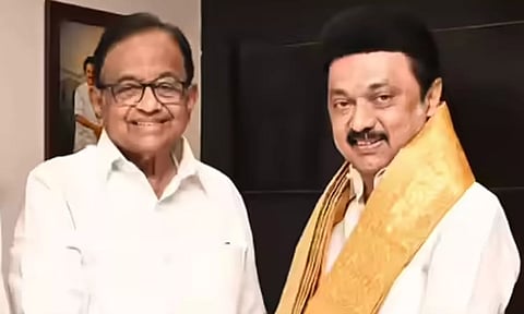 முதல்வர் ஸ்டாலினை சந்தித்து பேசிய சிதம்பரம்