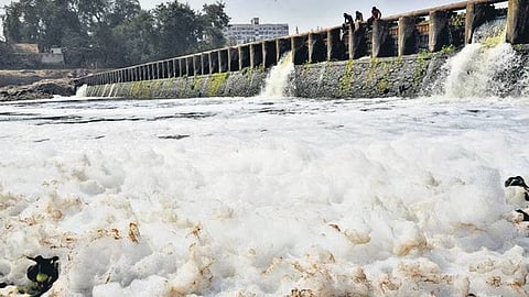 Foam in the river